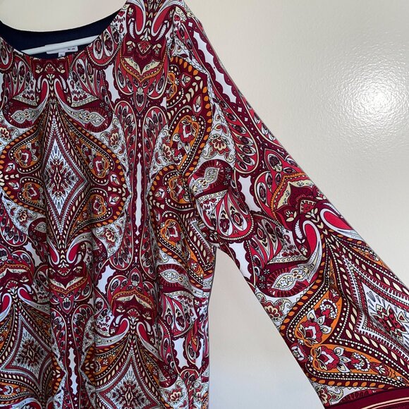 Bohemian Paisley Print Dress - Studio One New York XL - Picture 2 of 7